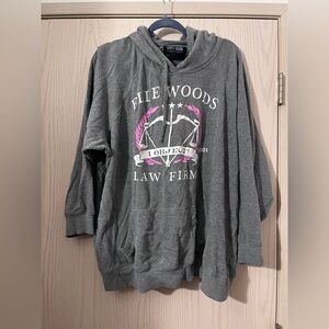 Torrid Gray Hoodie with Pink Graphic